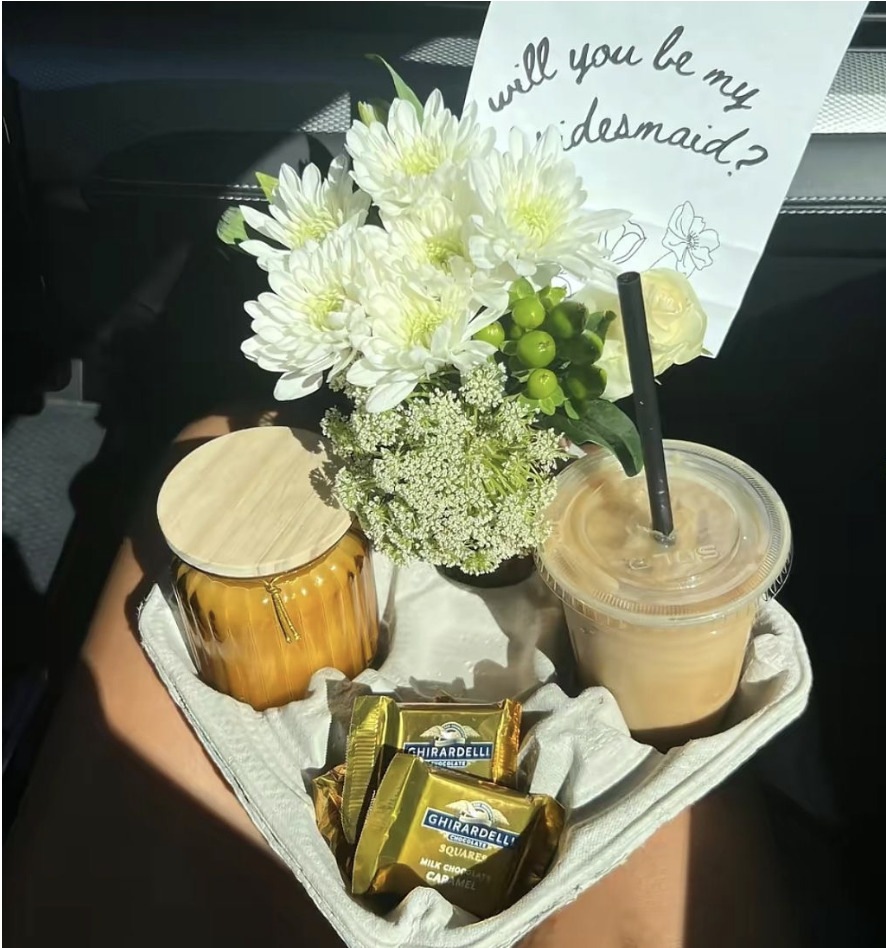 Coffee tray bridesmaid proposal idea
